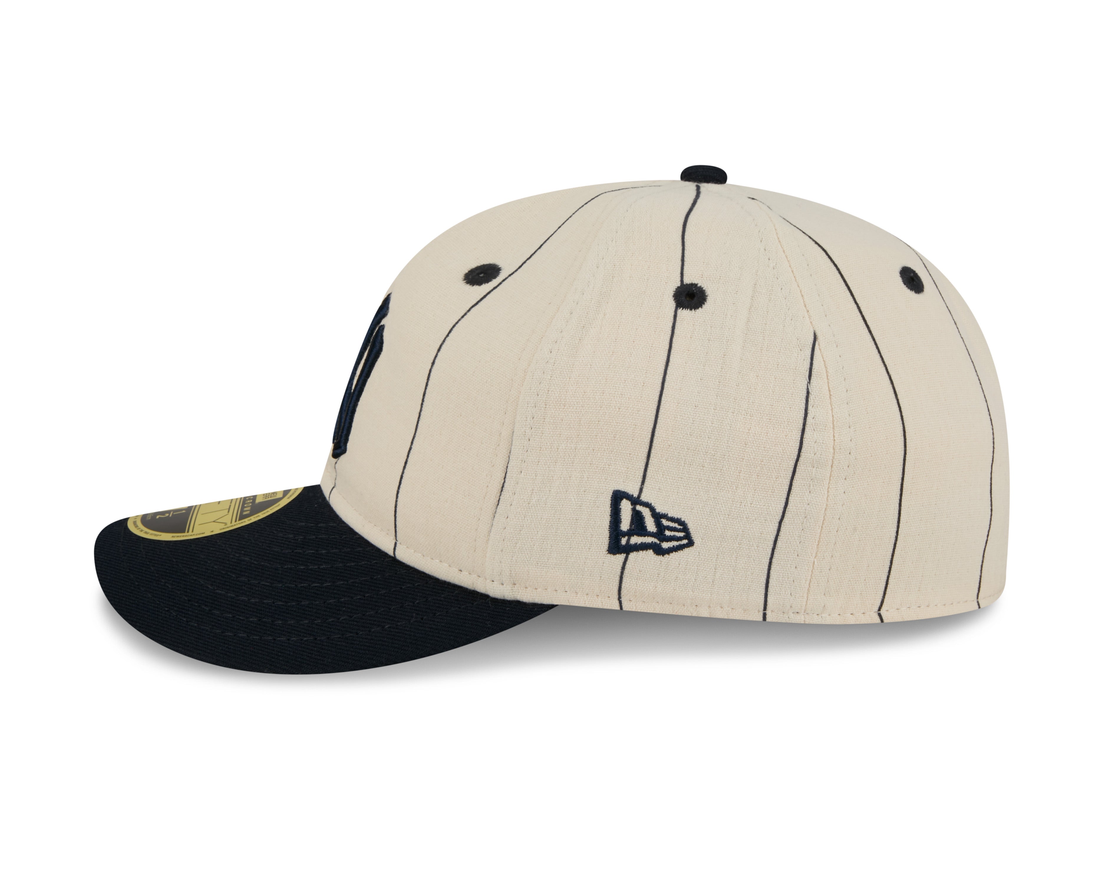 New Era - 59FIFTY  Retro Crown - LINEN - New York Yankees Cooperstown - Off White/Navy - Headz Up 