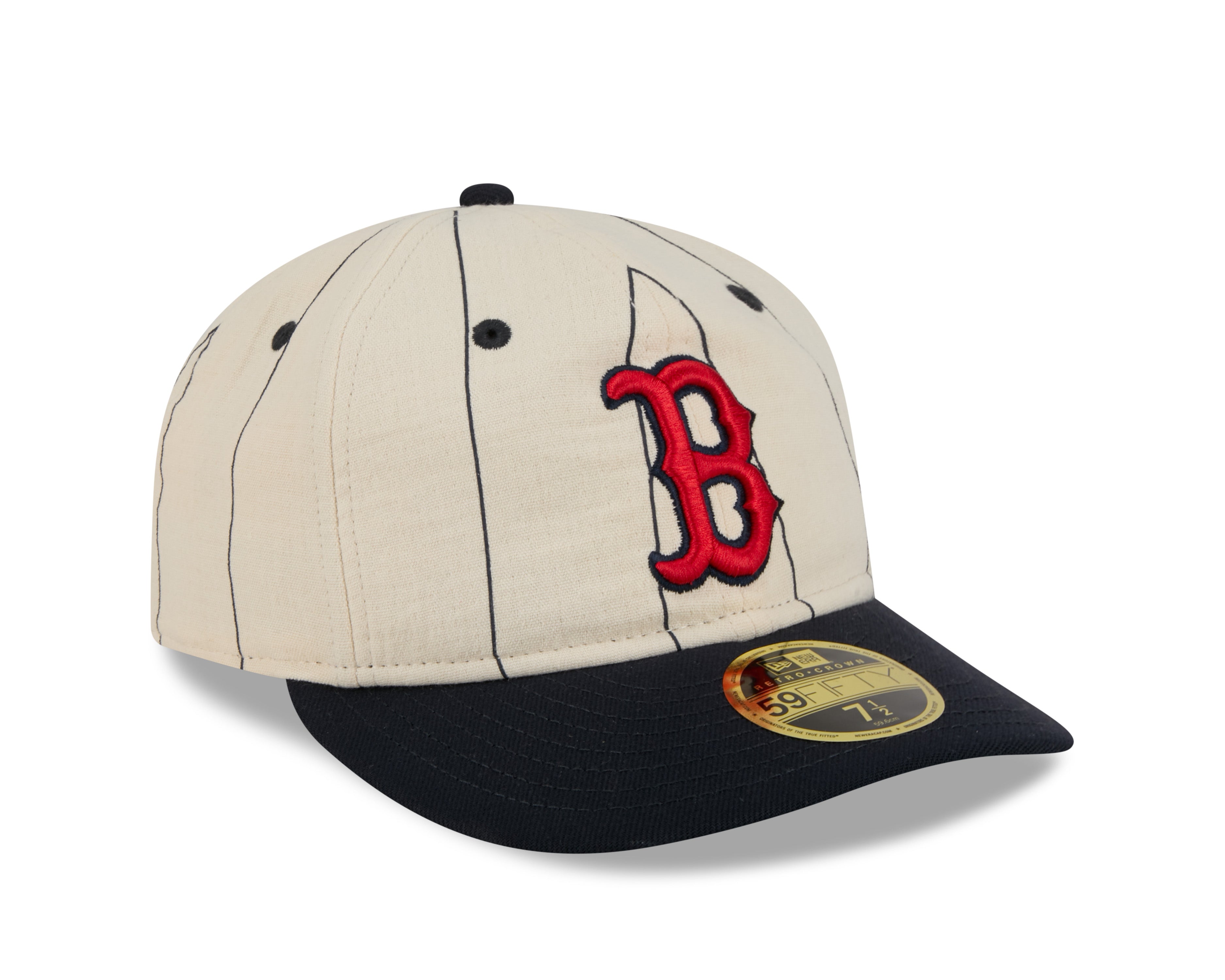 New Era - 59FIFTY  Retro Crown - LINEN - Boston Red Sox - Off White/Navy - Headz Up 