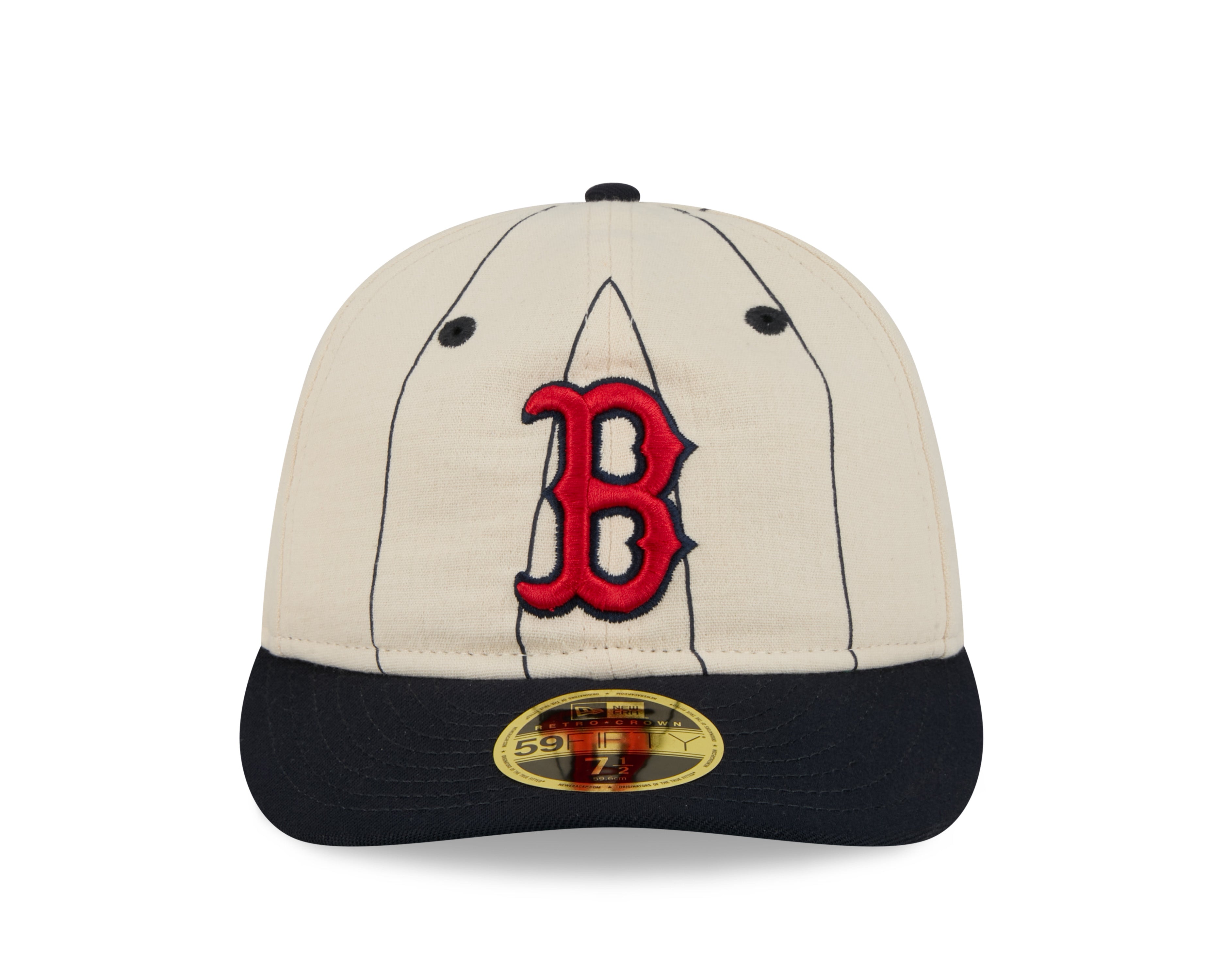 New Era - 59FIFTY  Retro Crown - LINEN - Boston Red Sox - Off White/Navy - Headz Up 