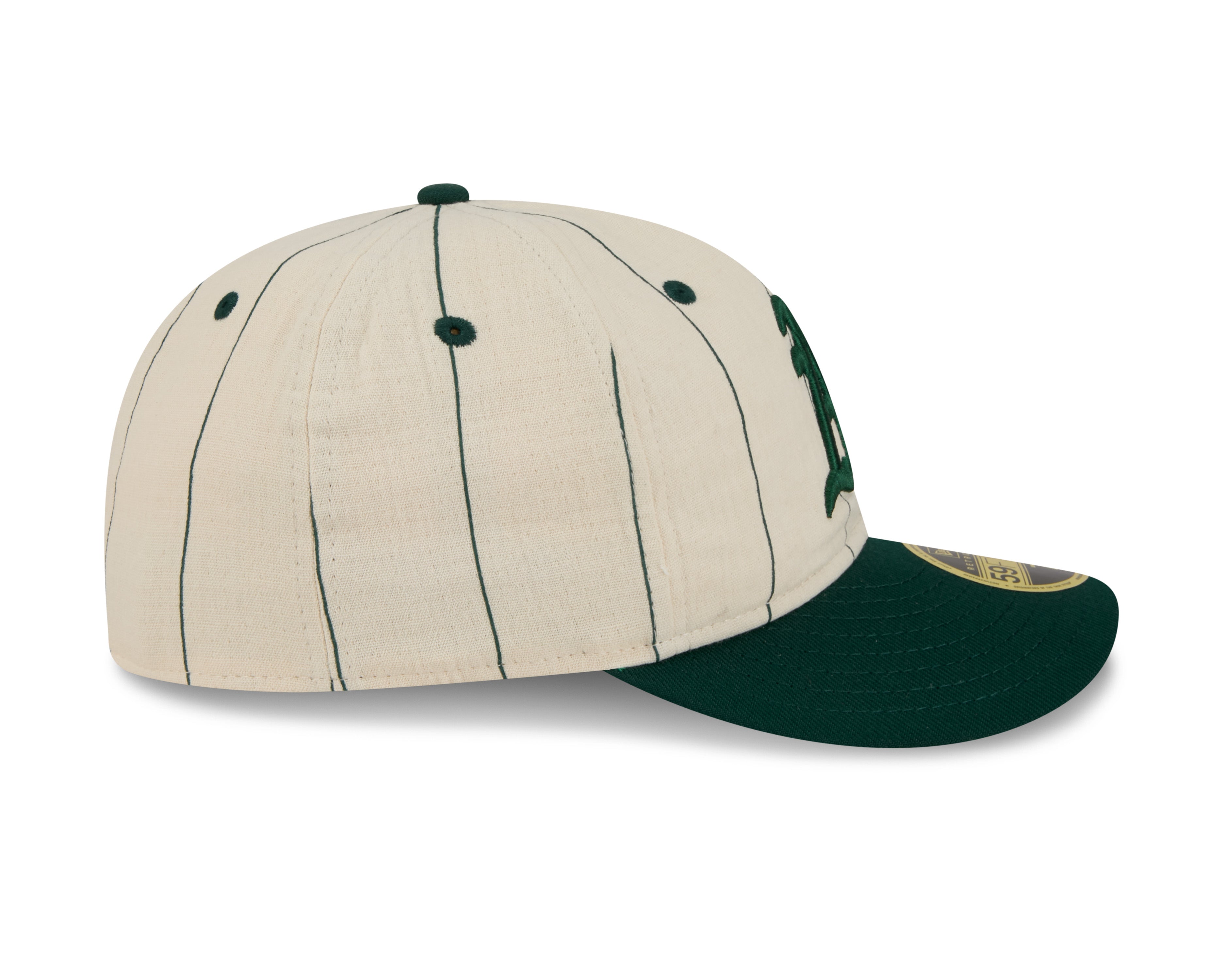 New Era - 59FIFTY  Retro Crown - LINEN - Oakland Athletics - Off White/Green - Headz Up 
