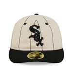 New Era - 59FIFTY  Retro Crown - LINEN - Chicago White Sox - Off White/Black - Headz Up 