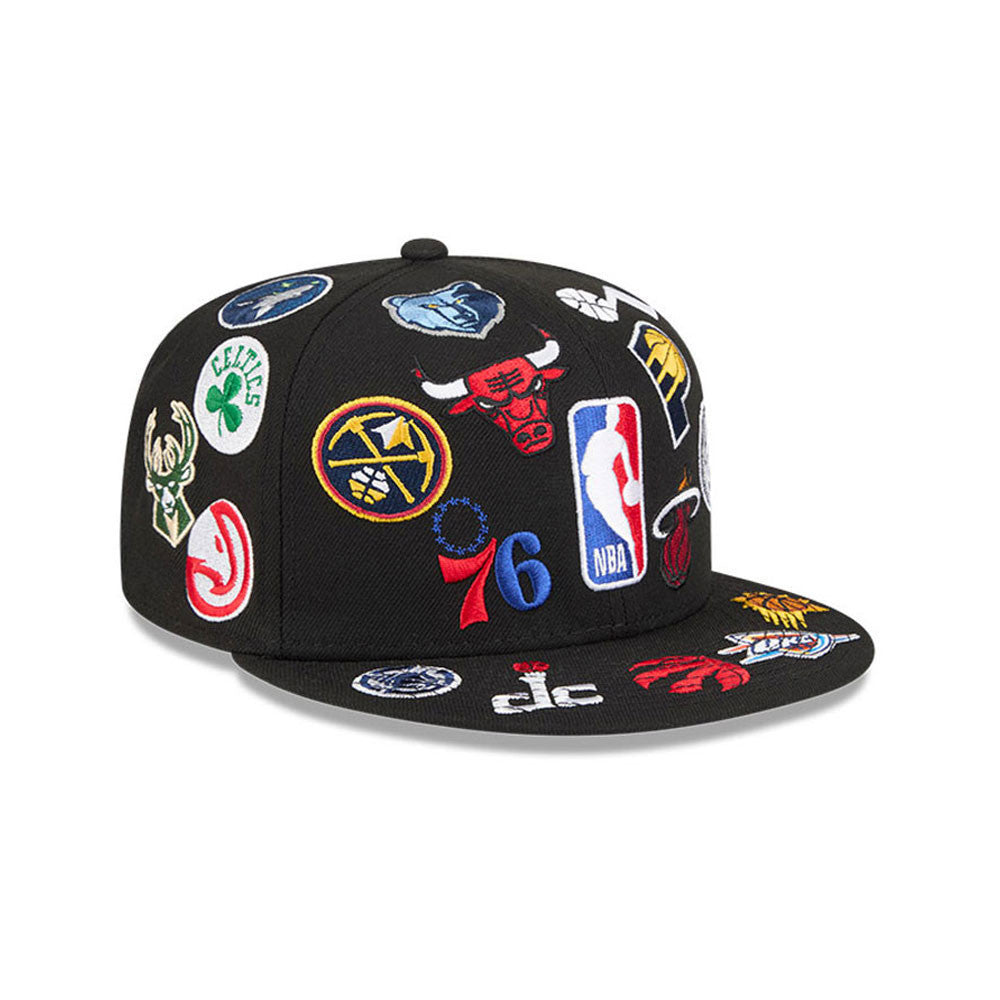 New Era - 59FIFTY - ALL OVER NBA - Black - Headz Up 
