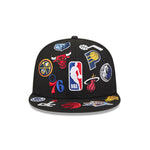 New Era - 59FIFTY - ALL OVER NBA - Black - Headz Up 