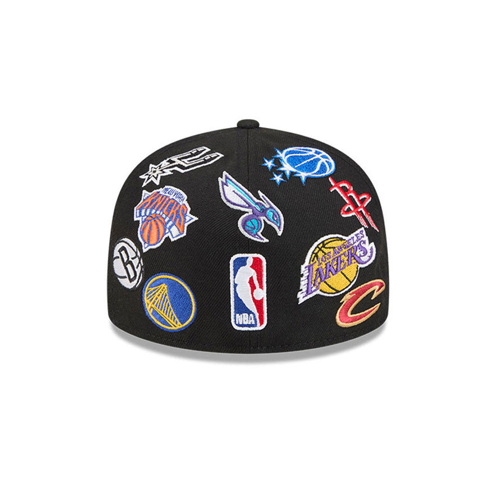 New Era - 59FIFTY - ALL OVER NBA - Black - Headz Up 