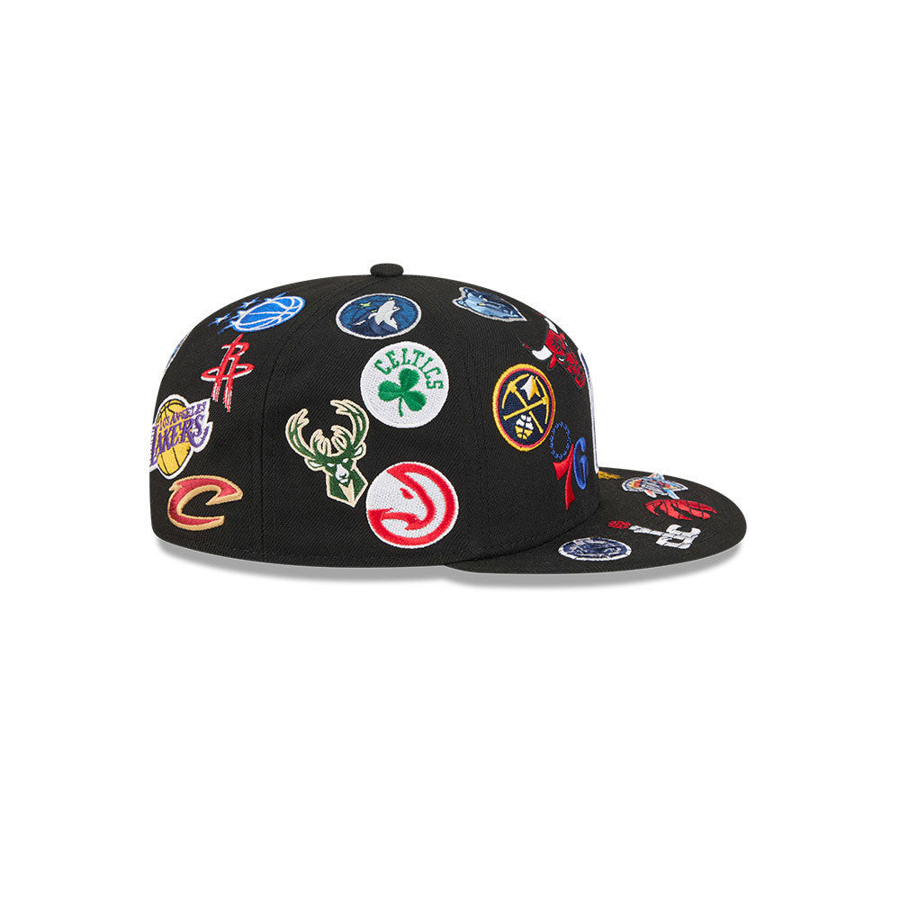 New Era - 59FIFTY - ALL OVER NBA - Black - Headz Up 