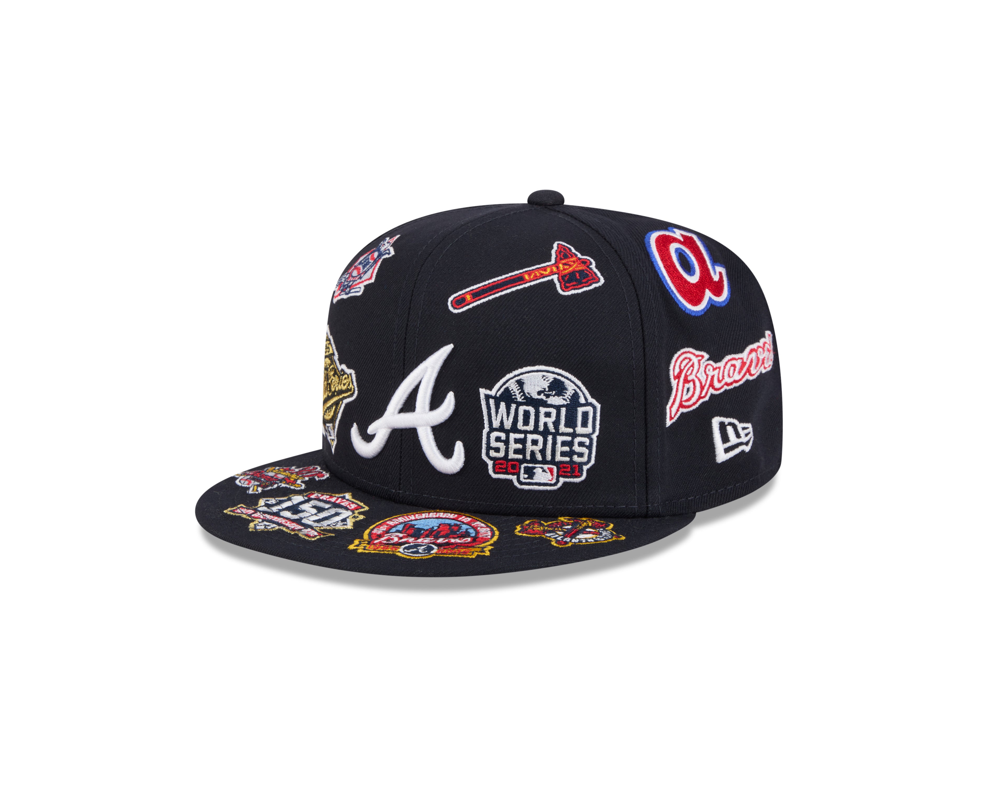 New Era - 59FIFTY - ALL OVER - Atlanta Braves - Navy - Headz Up 