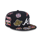 New Era - 59FIFTY - ALL OVER - Atlanta Braves - Navy - Headz Up 