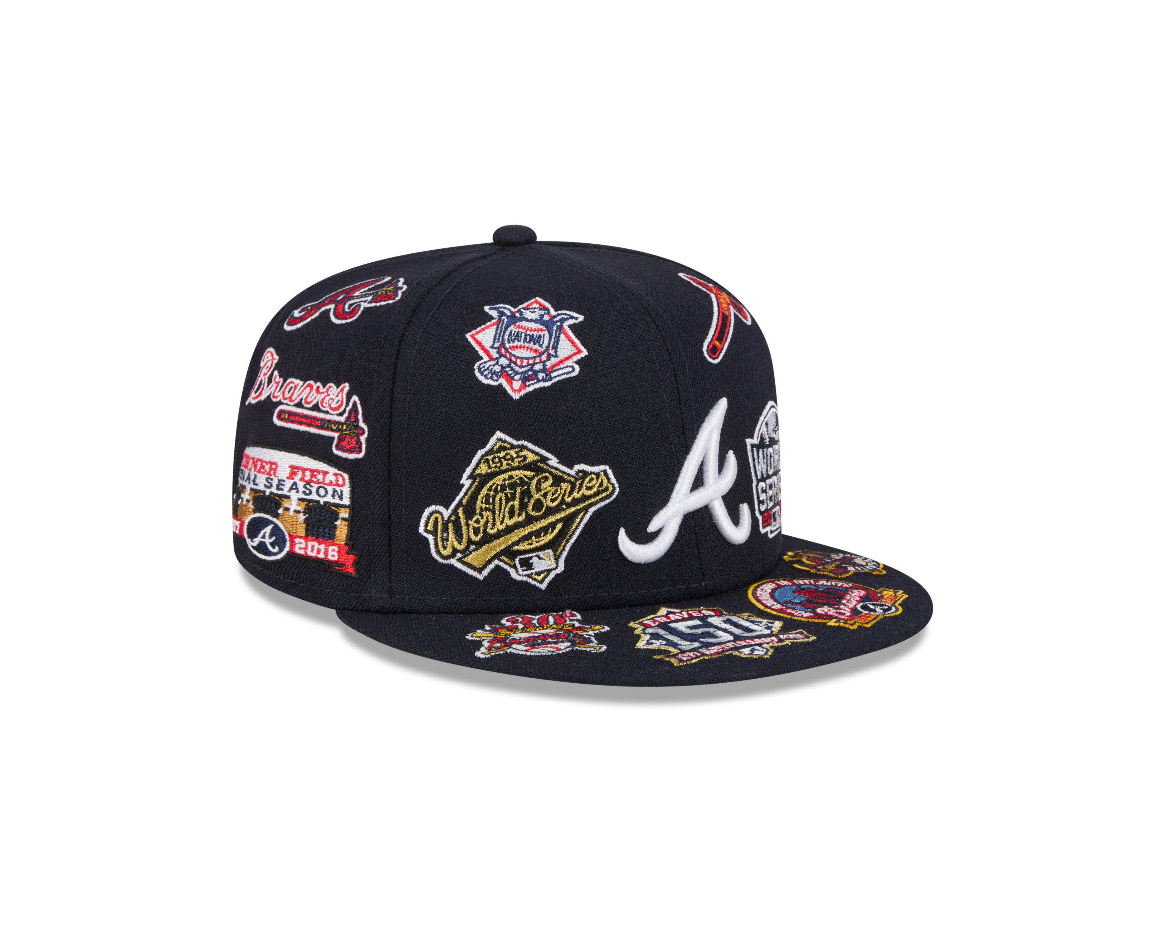 New Era - 59FIFTY - ALL OVER - Atlanta Braves - Navy - Headz Up 