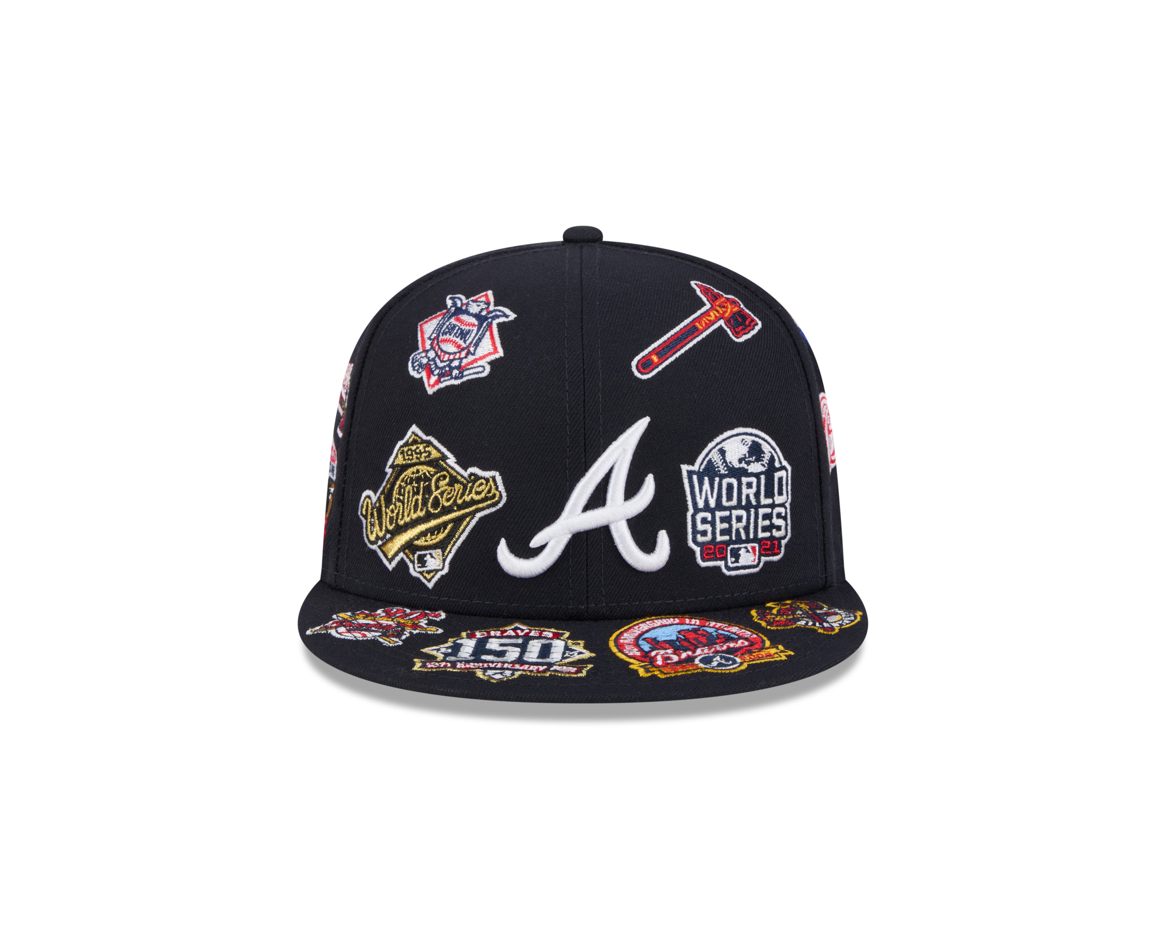 New Era - 59FIFTY - ALL OVER - Atlanta Braves - Navy - Headz Up 