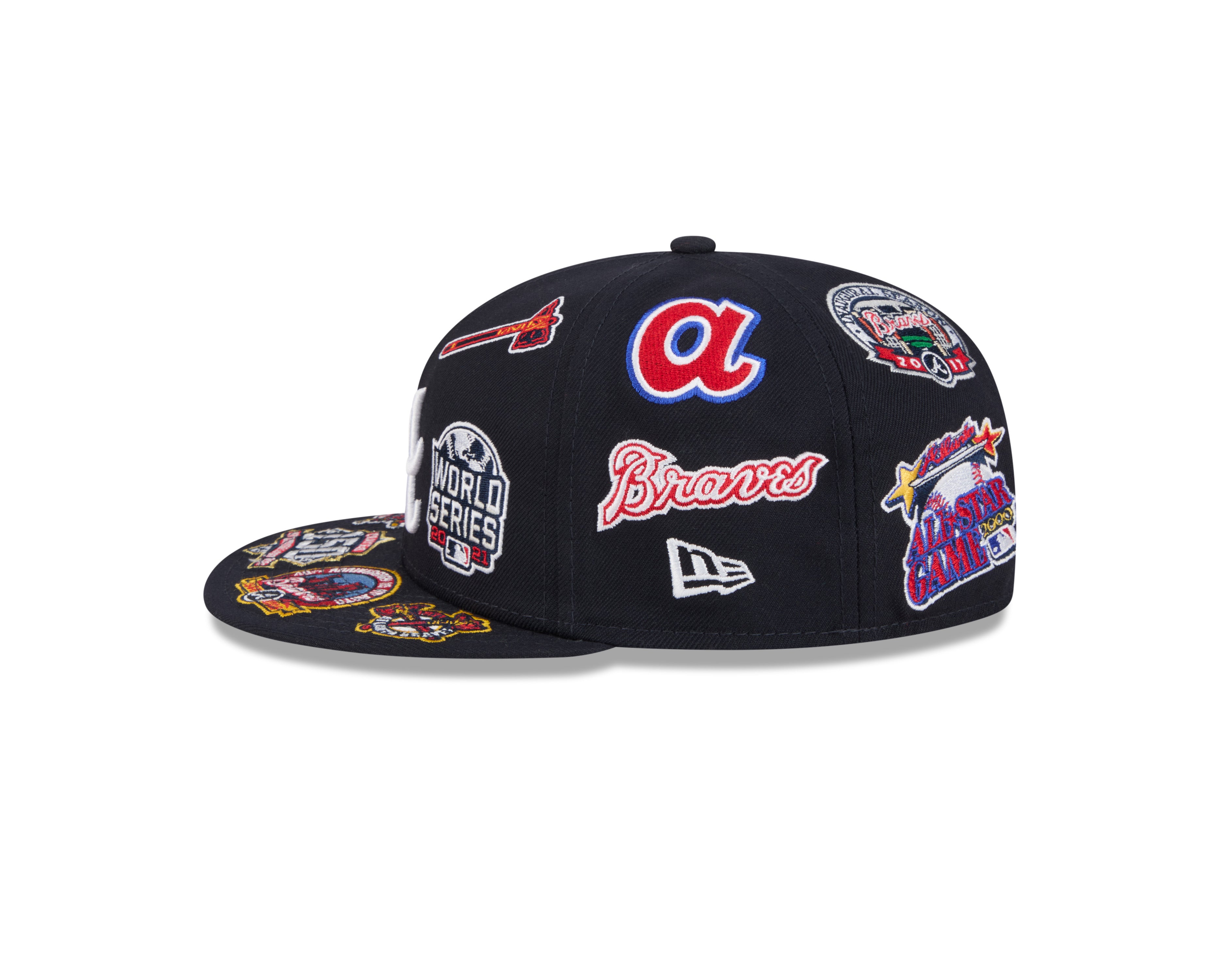 New Era - 59FIFTY - ALL OVER - Atlanta Braves - Navy - Headz Up 