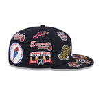 New Era - 59FIFTY - ALL OVER - Atlanta Braves - Navy - Headz Up 