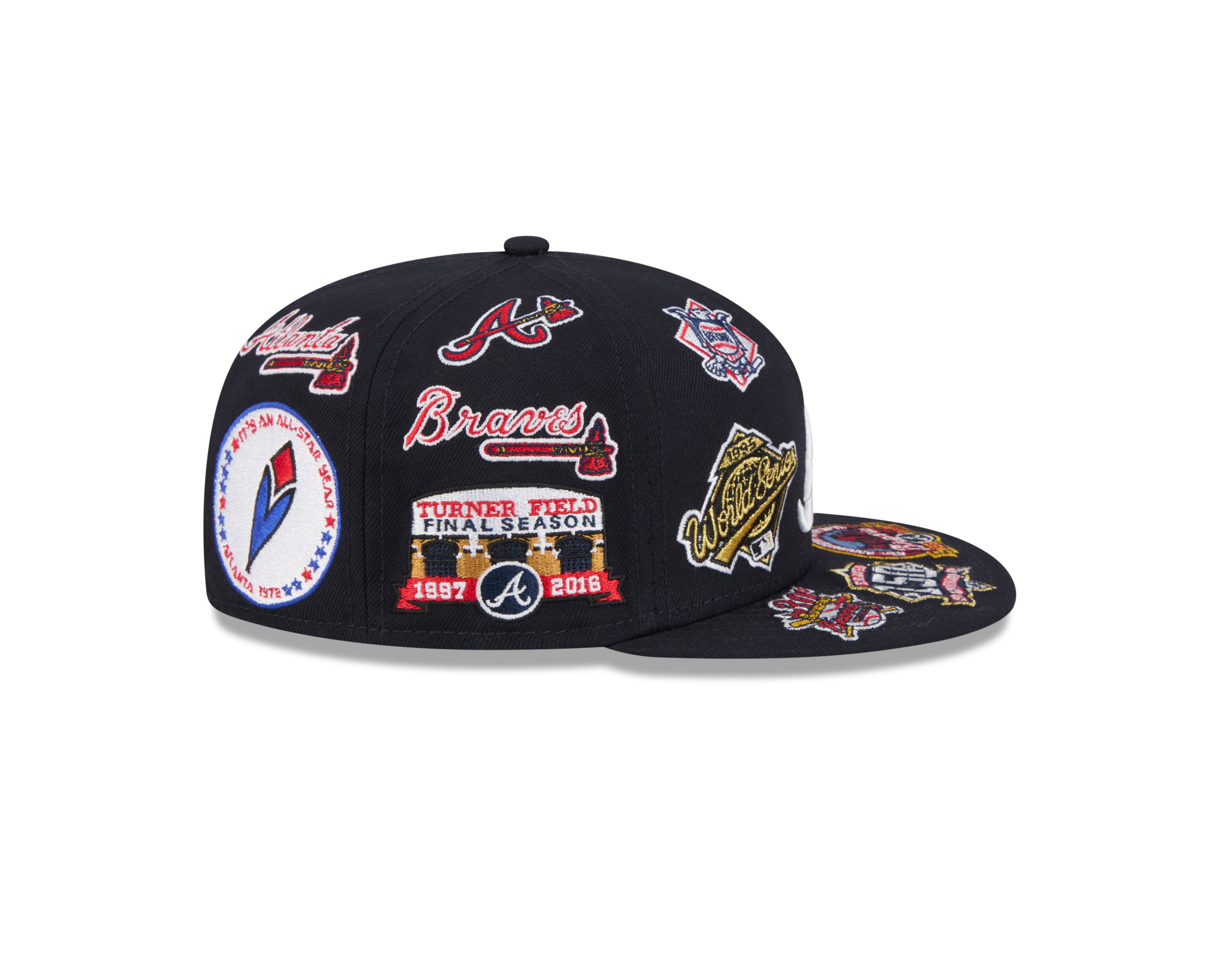 New Era - 59FIFTY - ALL OVER - Atlanta Braves - Navy - Headz Up 