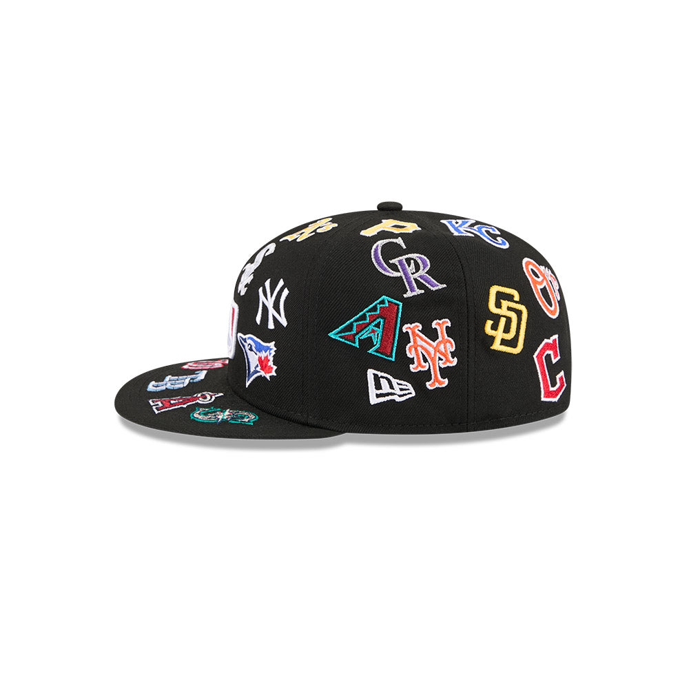 New Era - 59FIFTY - ALL OVER - MLB - Black - Headz Up 
