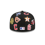 New Era - 59FIFTY - ALL OVER - MLB - Black - Headz Up 