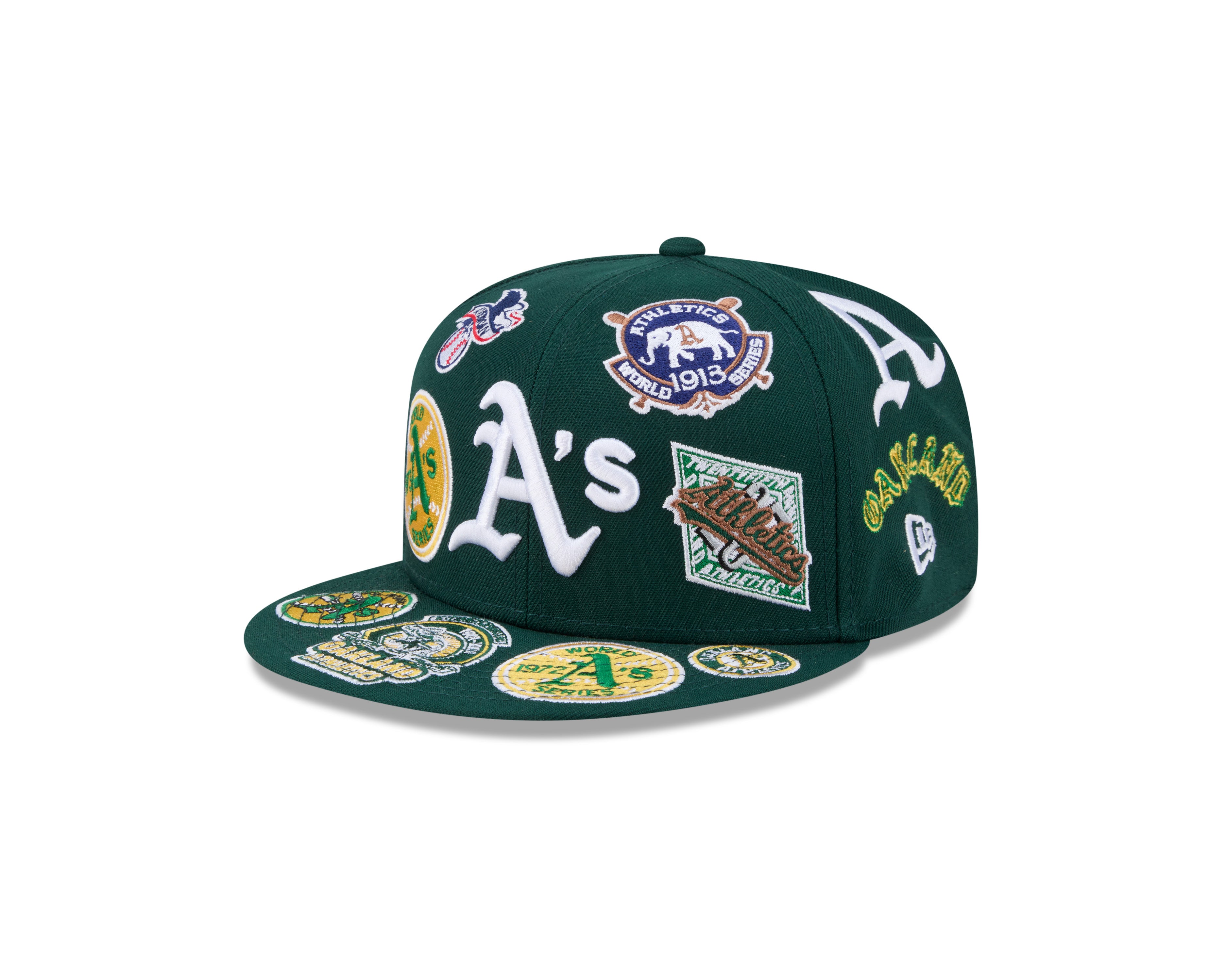 New Era - 59FIFTY - ALL OVER - Oakland Athletics . Dark Green - Headz Up 