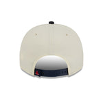 New Era 9FIFTY A-Frame snapback cap med Boston Red Sox logo i chrome og navy farver, klassisk baseball cap design