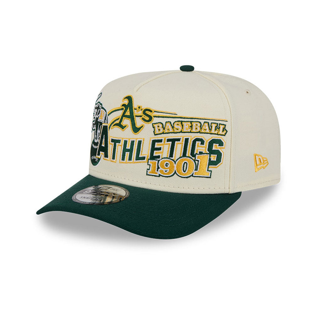 New Era - 9FIFTY A-Frame Snapback - Classics - Oakland Athletics - Chrome/Green - Headz Up 