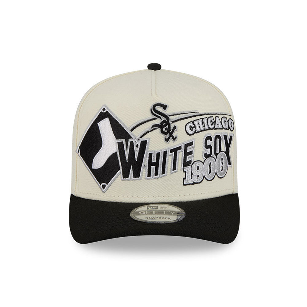 New Era - 9FIFTY A-Frame Snapback - Classics - Chicago White Sox - Chrome/Black - Headz Up 