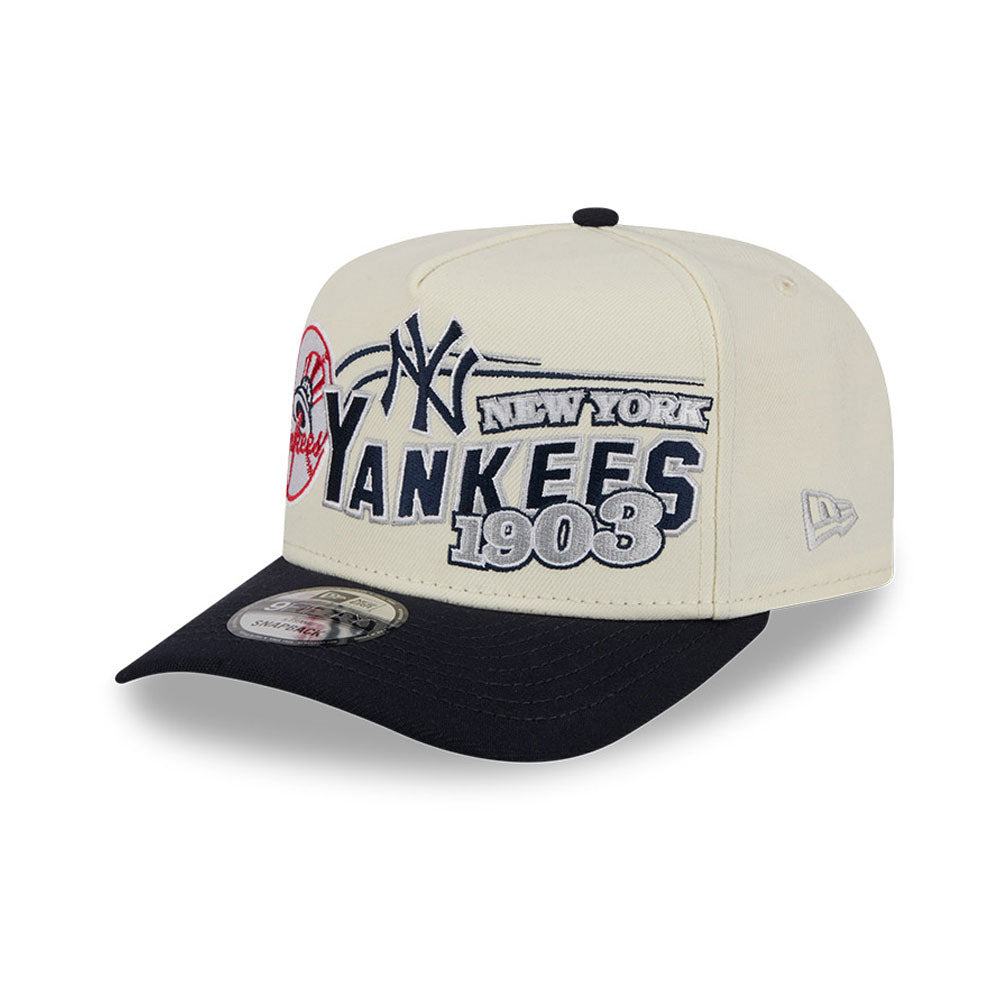 New Era - 9FIFTY A-Frame Snapback - Classics - New York Yankees - Chrome/Navy - Headz Up 