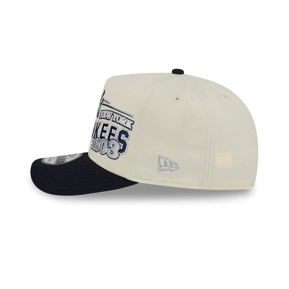 New Era - 9FIFTY A-Frame Snapback - Classics - New York Yankees - Chrome/Navy - Headz Up 
