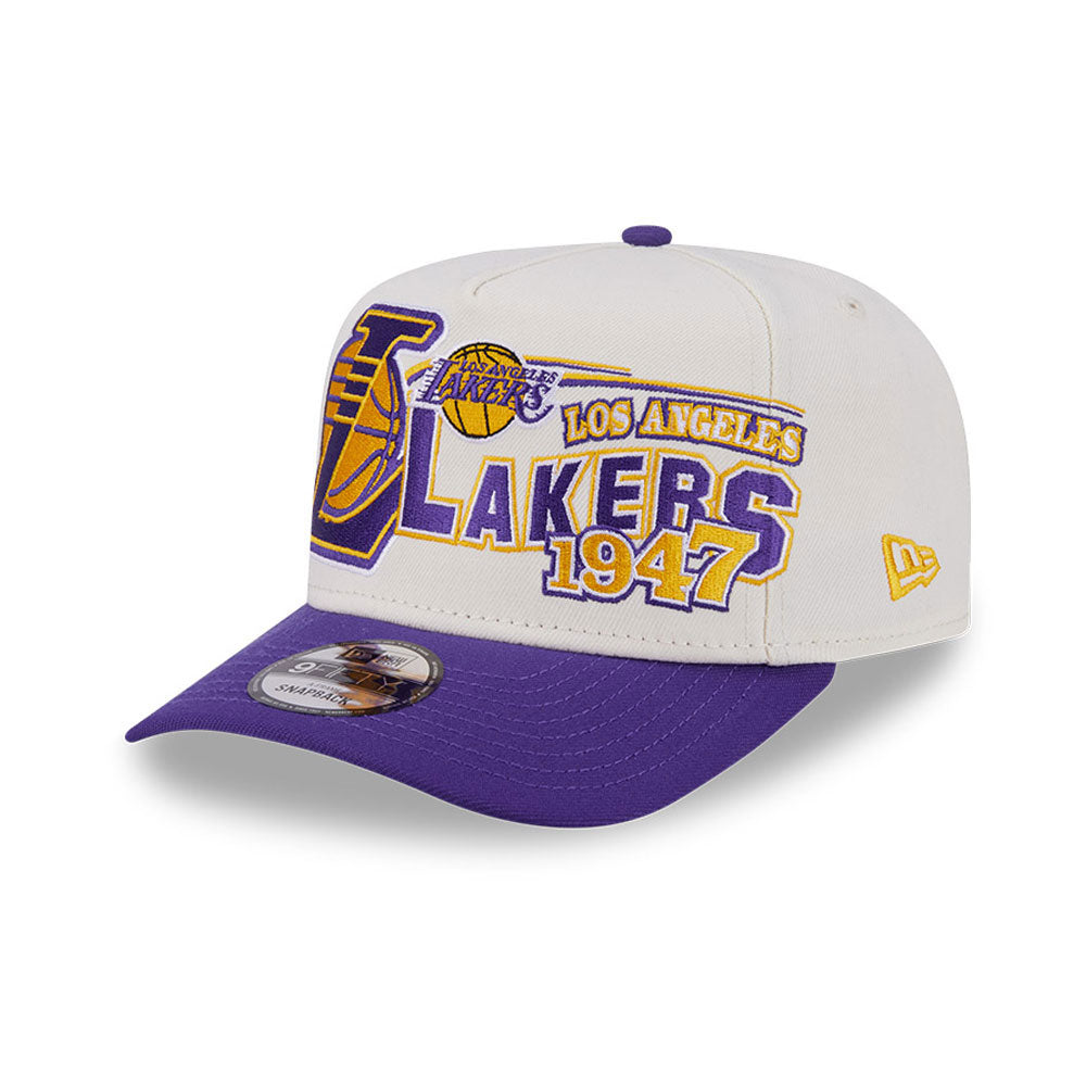 New Era - 9FIFTY A-Frame Snapback - Classics - Los Angeles Lakers - Chrome/Purple - Headz Up 