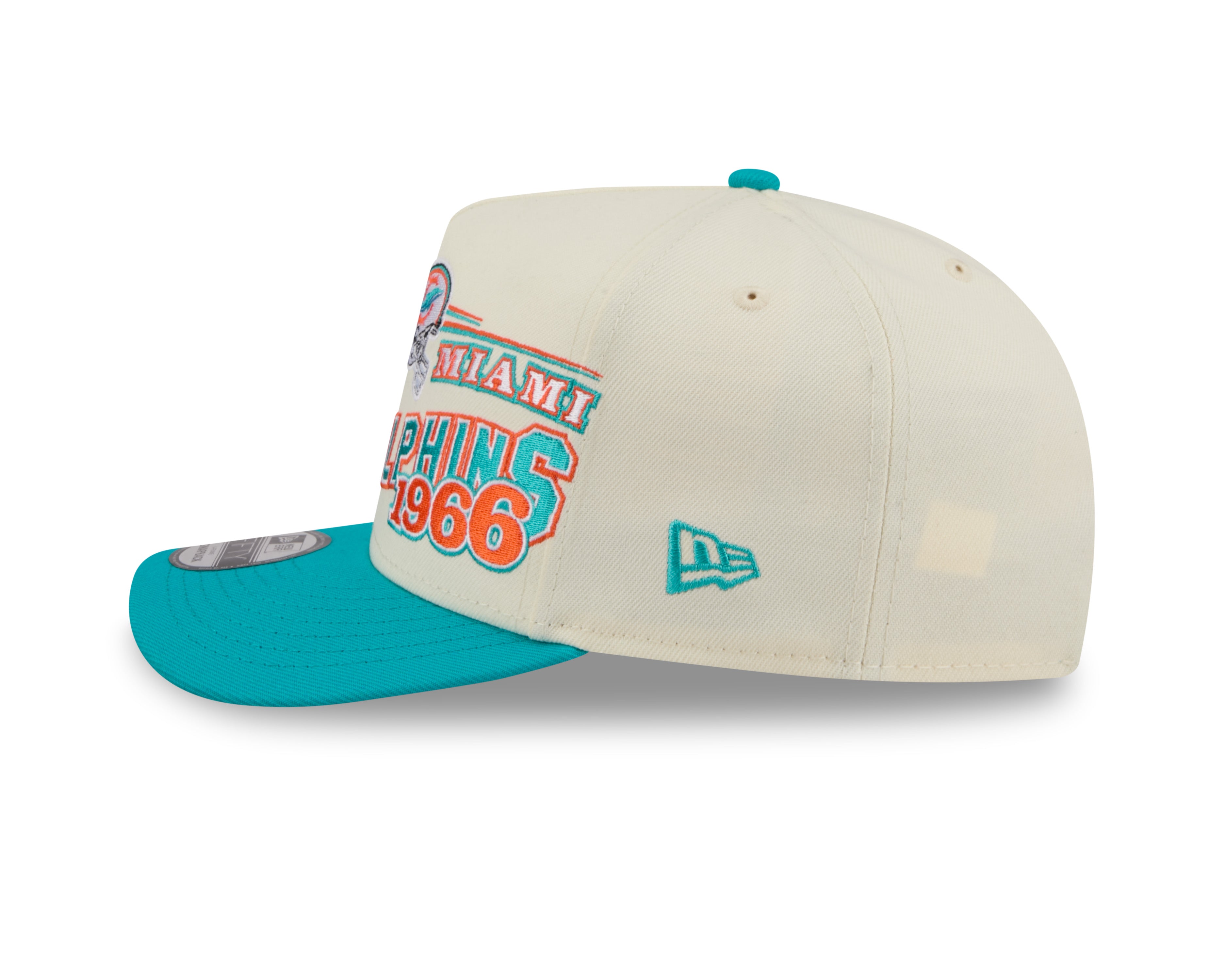 New Era - 9FIFTY A-Frame Snapback - Classics - Miami Dolphins Chrome/Teal - Headz Up 
