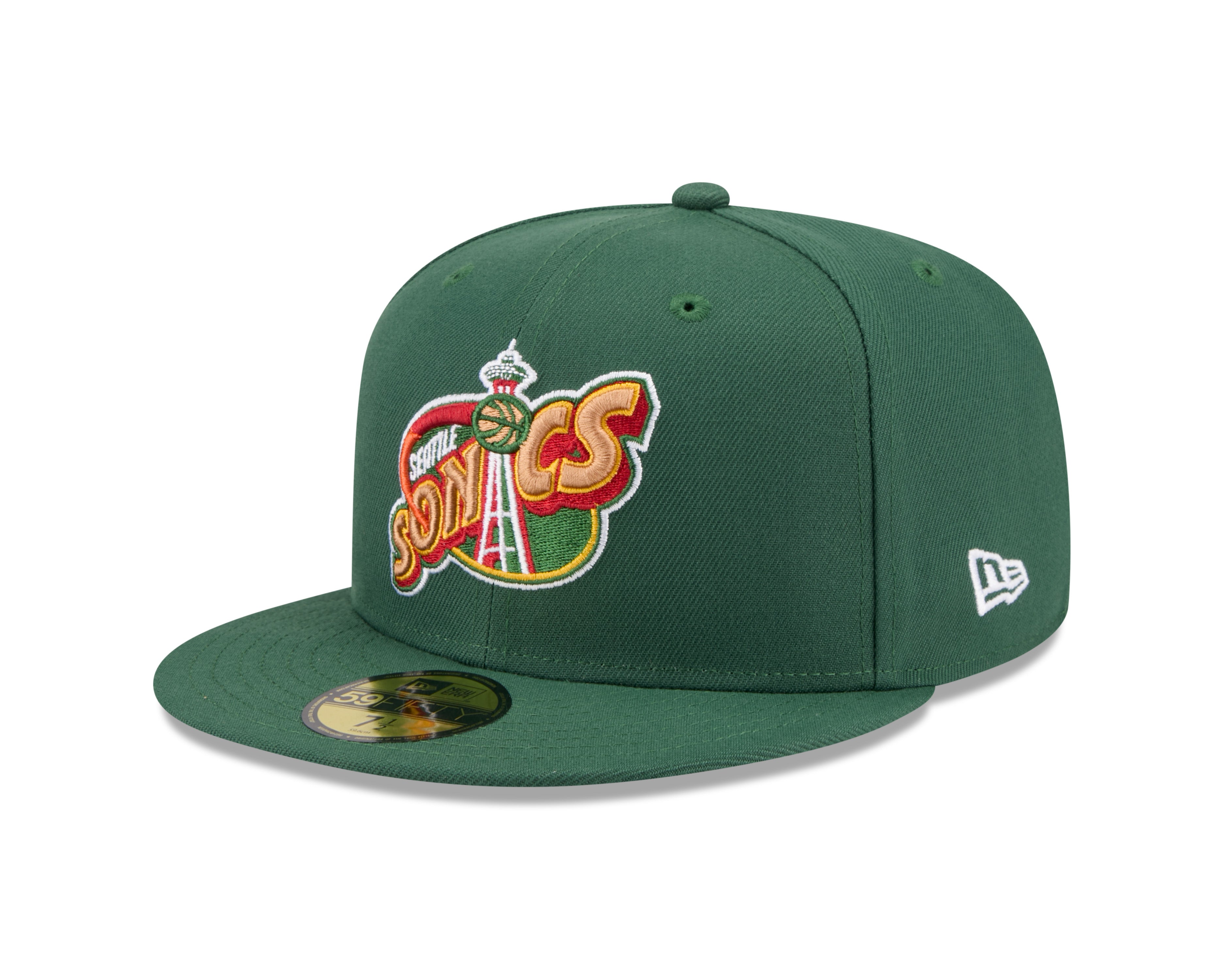 New Era - 59FIFTY Fitted Cap - Seattle Supersonics - Hardwood Classic - Dark Green - Headz Up 