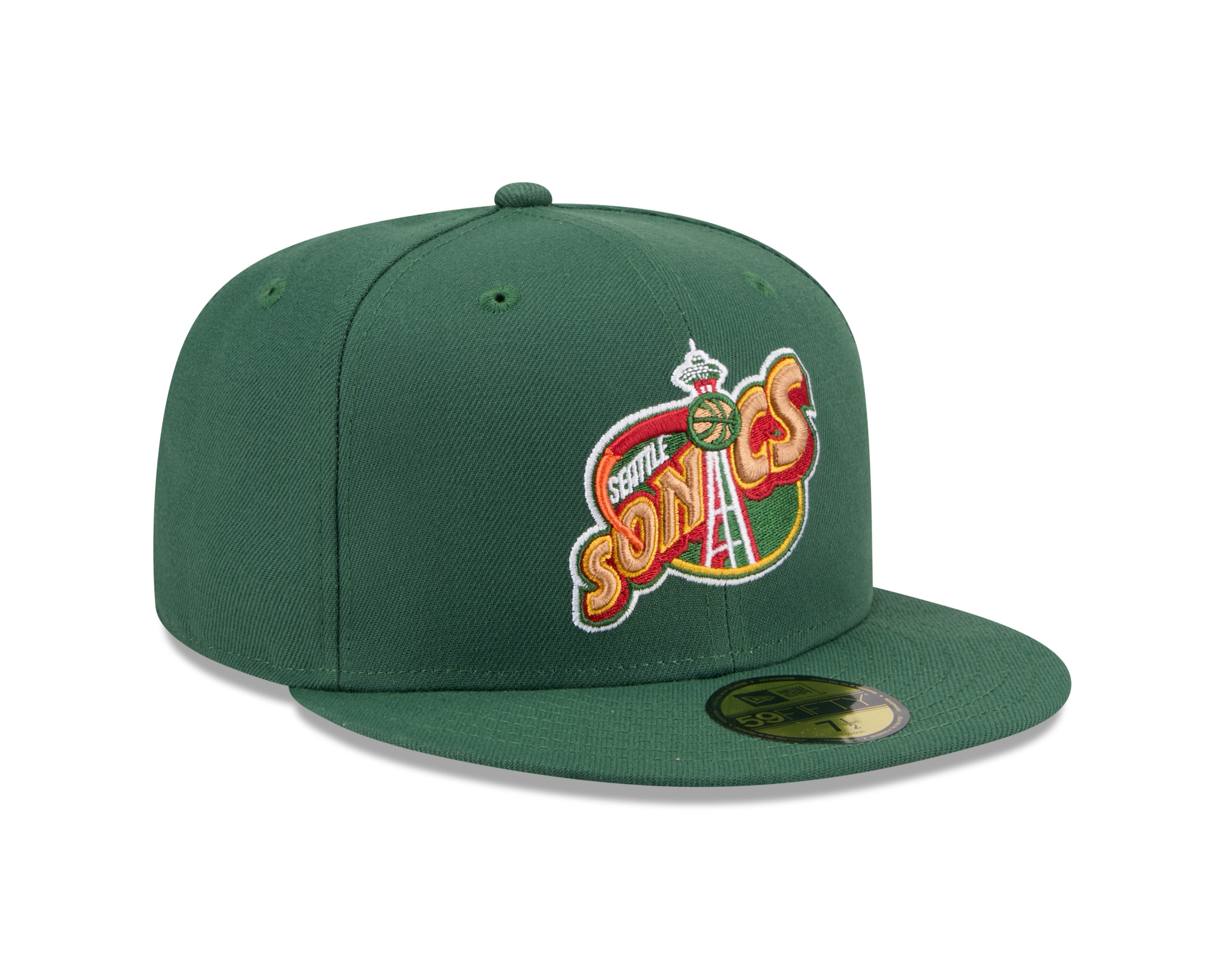 New Era - 59FIFTY Fitted Cap - Seattle Supersonics - Hardwood Classic - Dark Green - Headz Up 