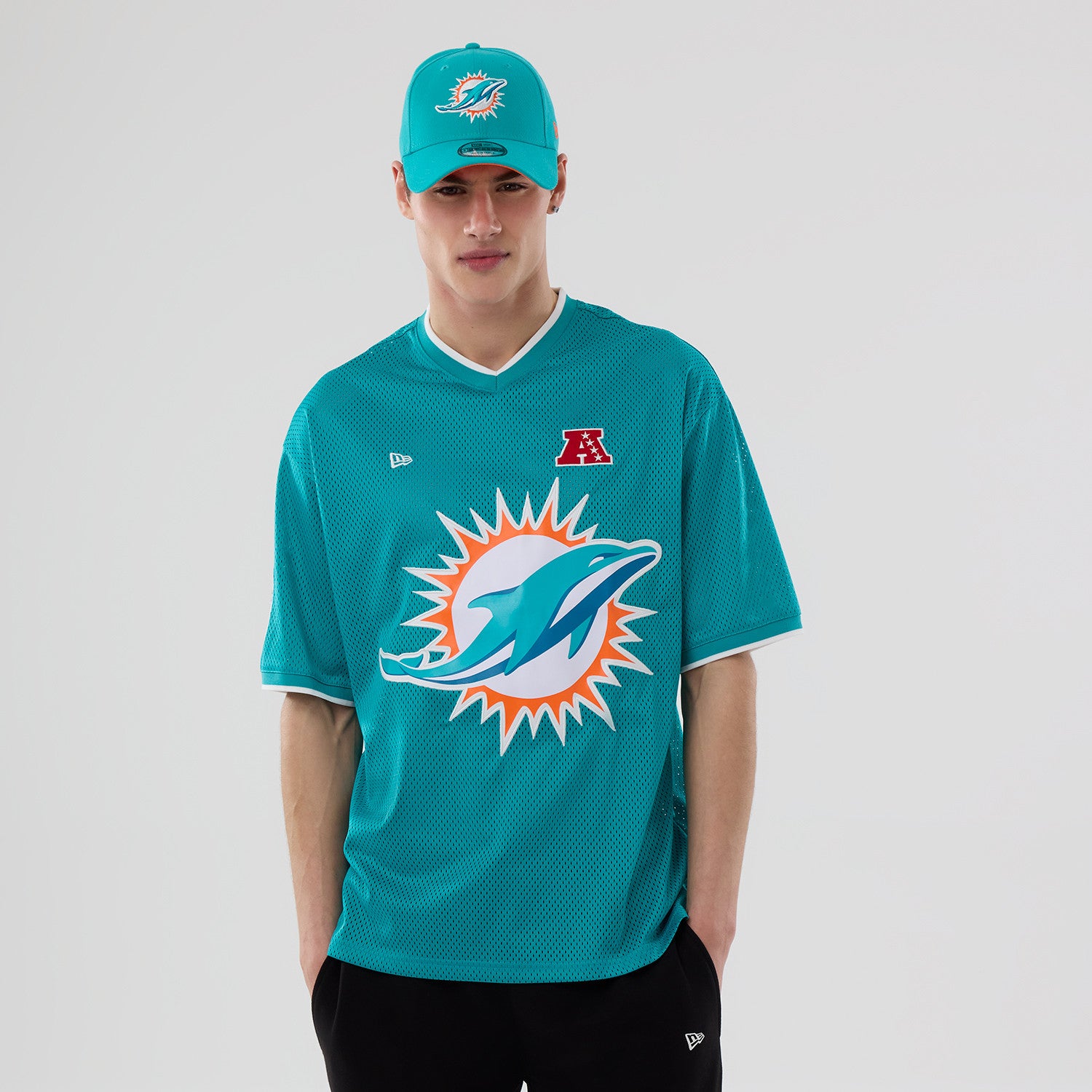 New Era - NFL Oversize Mesh Tee - Miami Dolphins - Headz Up 