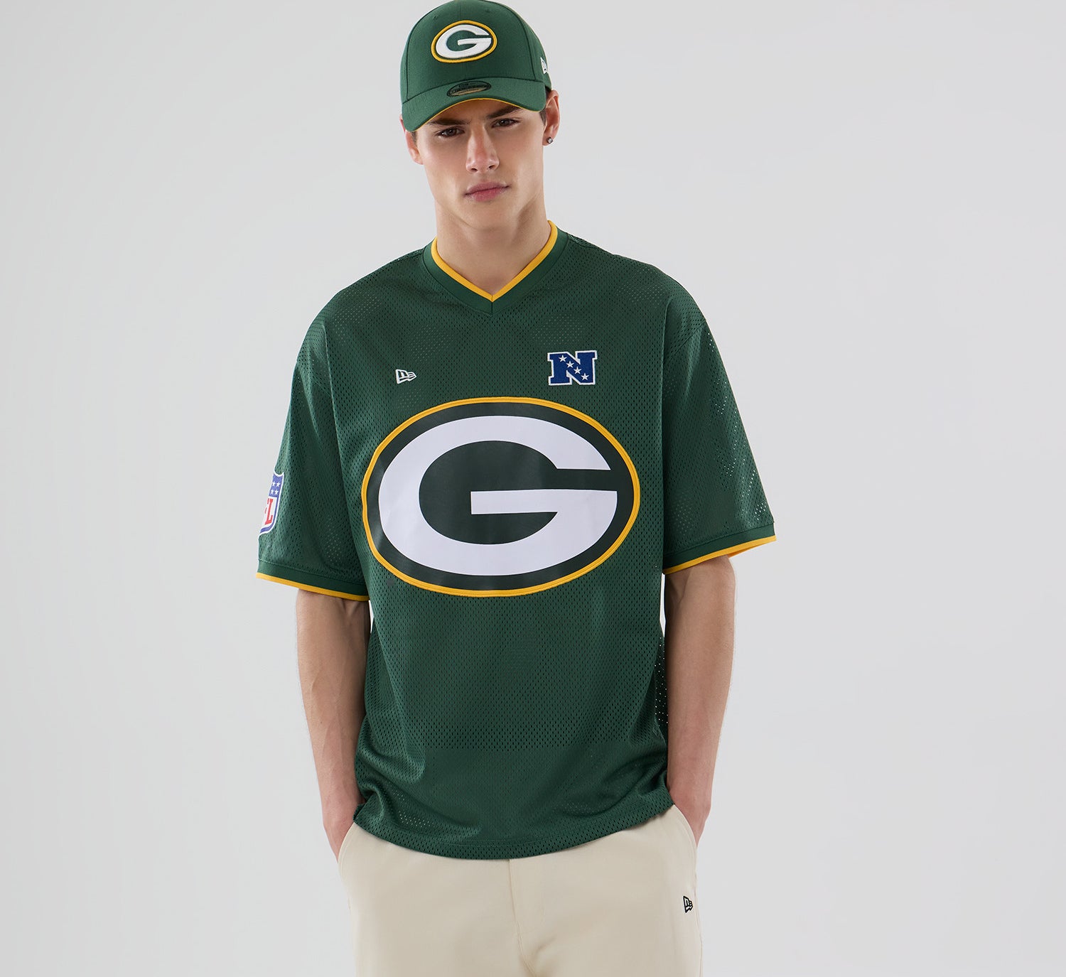 New Era - NFL Oversize Mesh Tee - Green Bay Packers - Headz Up 