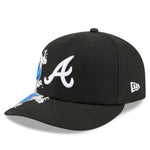 Sort New Era 59FIFTY fitted Atlanta Braves baseball cap med visurf design, blød tekstur og justerbar pasform