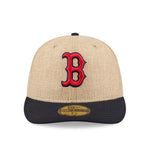 New Era 59FIFTY fitted kasket med Boston Red Sox logo i TWINE-tekstur, sort med rød og hvid detalje, foran synlig.