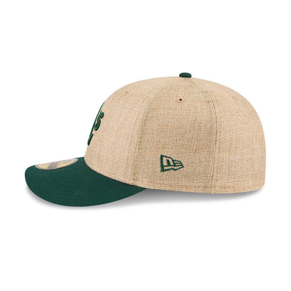 New Era 59FIFTY fitted cap med Oakland Athletics-logo i twine-material, stilfuld baseballhue med justerbar pasform.