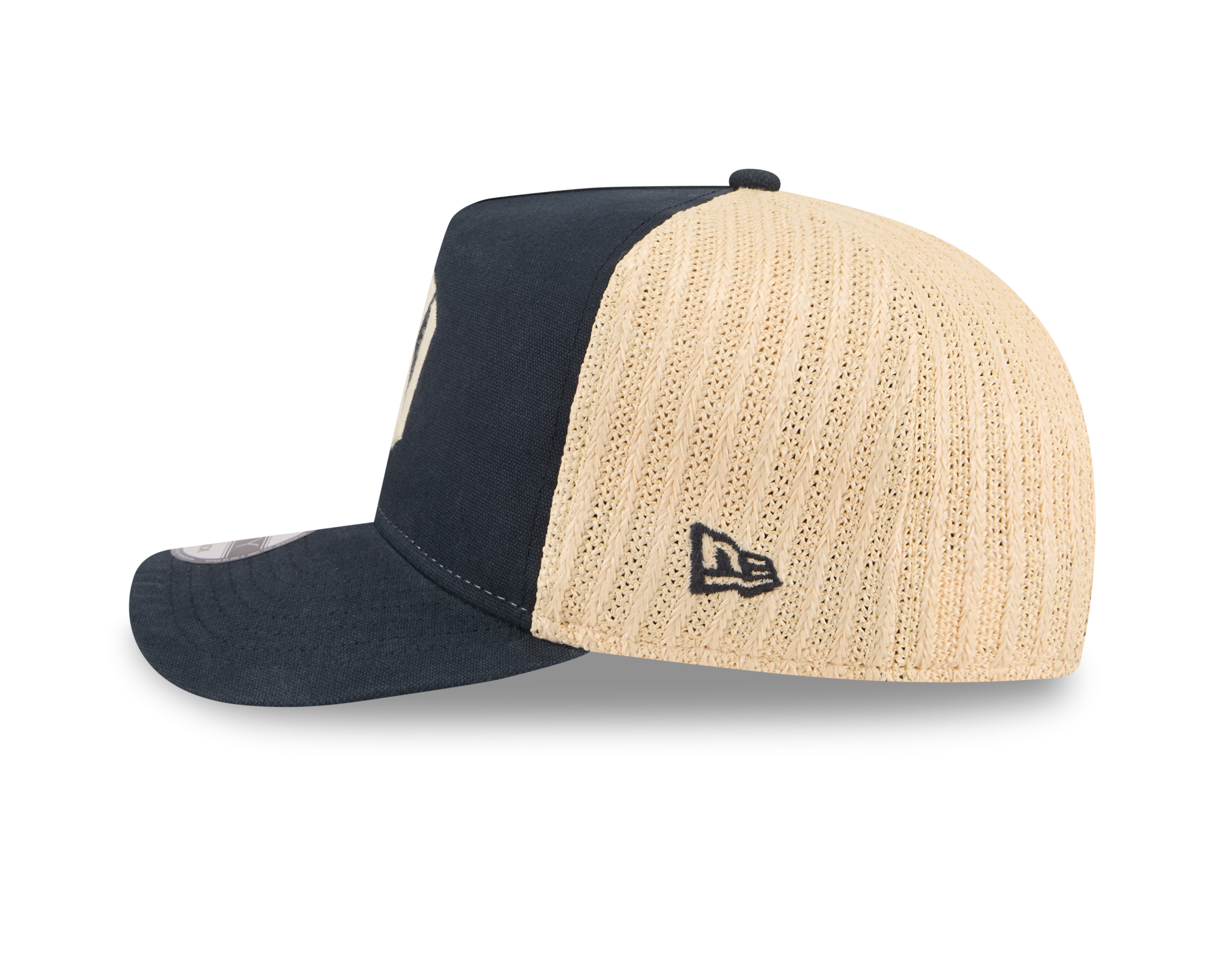 New Era New York Yankees 9FIFTY A-Frame cap i grynet materiale set fra venstre side