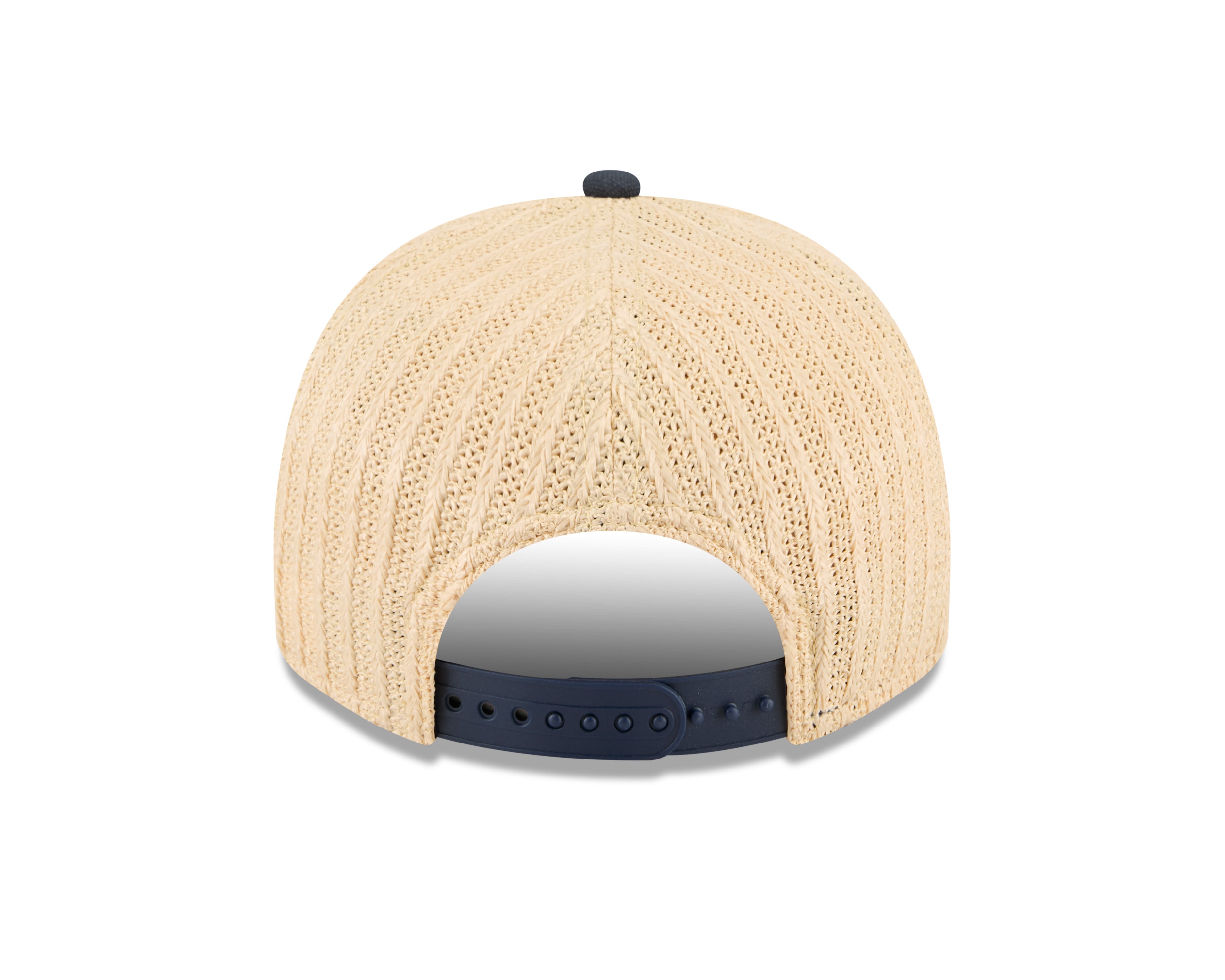 New Era Yankees 9FIFTY A-Frame cap i grynet stof med justerbart strop, vises i sort og hvid farve.