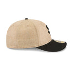 Sort New Era 59FIFTY fitted cap med Chicago White Sox logo og twine-design, komfortabel og stilfuld baseball cap.