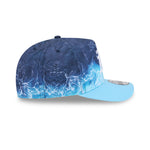 New Era Oakland Athletics 9FIFTY A-Frame snapback cap i pastel blå med MLB Deep Water design.