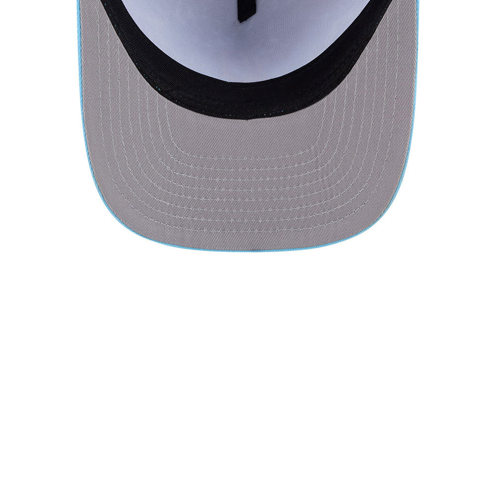 New Era Detroit Tigers 9FIFTY snapback kasket i pastelblå med A-Frame design og MLB Deep Water logo.