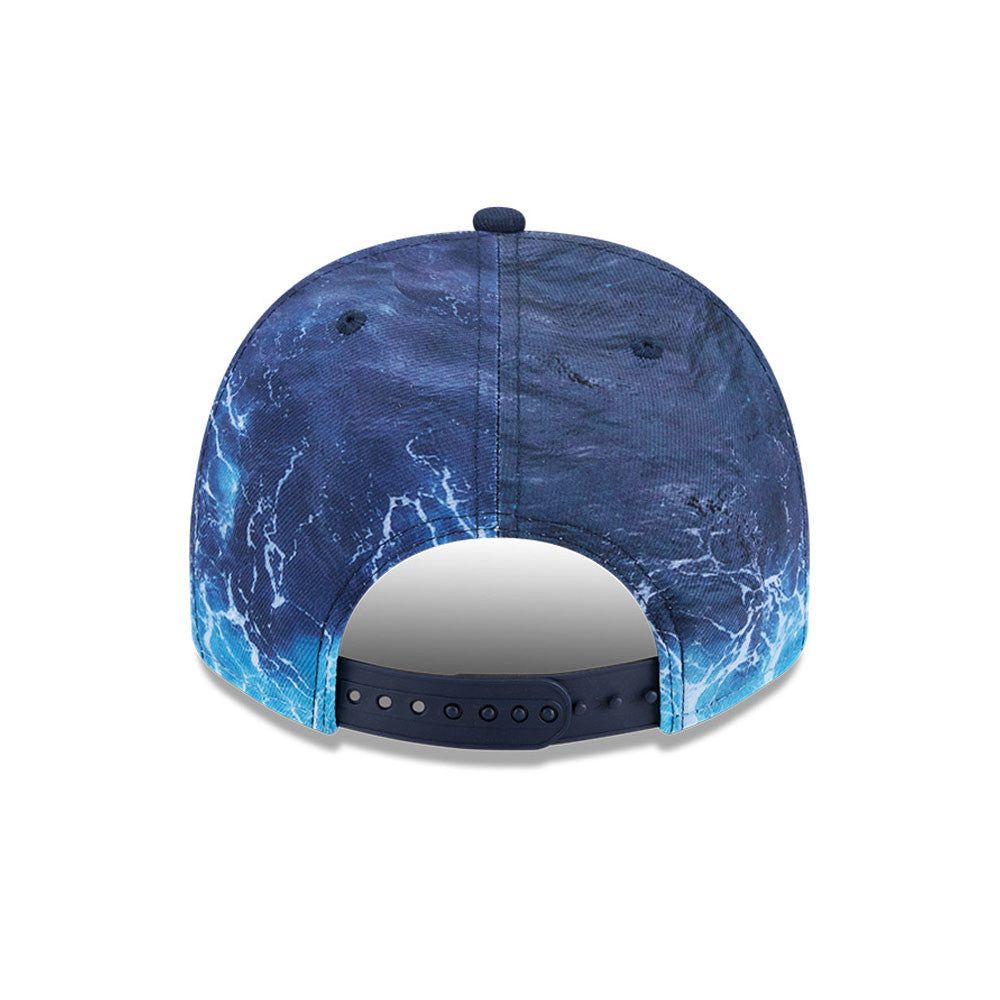 New Era New York Yankees 9FIFTY A-Frame snapback cap i pastel blå med MLB Deep Water-design, justeret for en afslappet stil