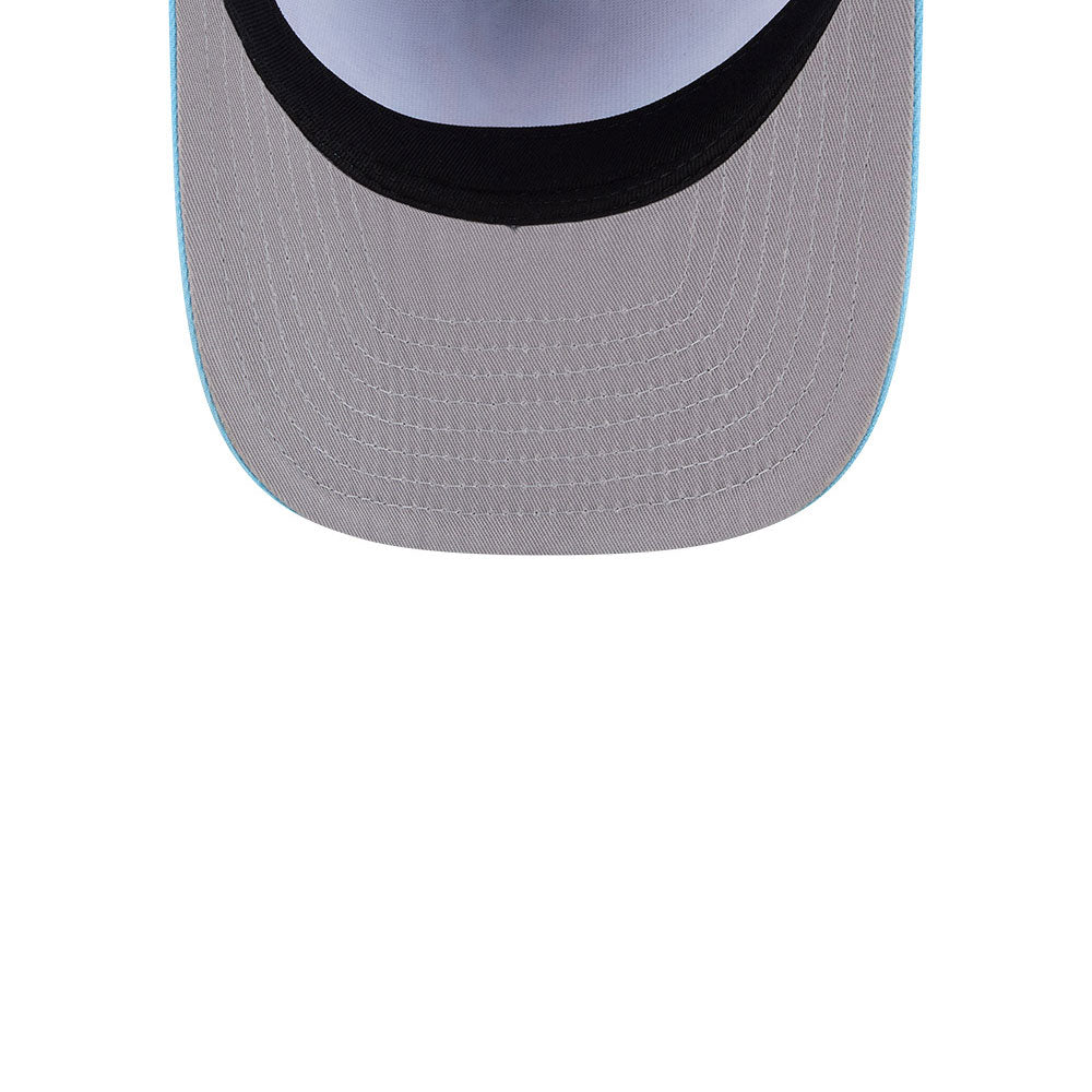New Era Yankees 9FIFTY A-Frame snapback cap i pastel blå med MLB Deep Water design, casual hovedbeklædning for fans.