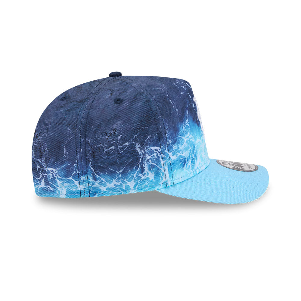 New Era New York Mets 9FIFTY A-Frame Snapback cap i pastelblå med MLB Deep Water design, sportsminde og justerbart fit