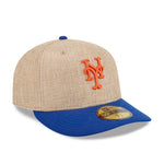 Sort New Era 59FIFTY fitted kasket med Mets-logo og twinelook, komfortabel sportskasket til fans.