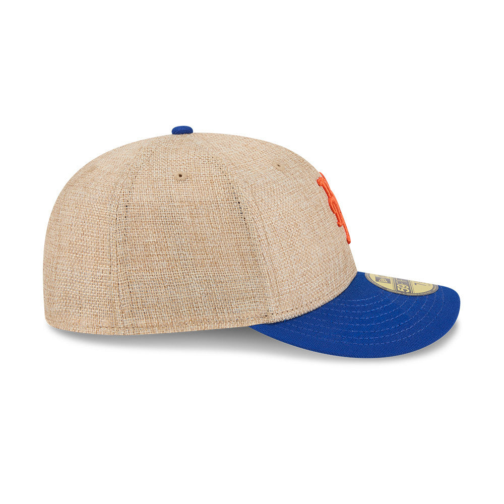 New Era 59FIFTY fitted cap med Mets logo i TWINE-material, sort og gråfarvet, afslappet baseballkasket.