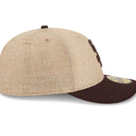 New Era 59FIFTY fitted cap i TWINE med San Diego Padres logo, vises fra højre side.