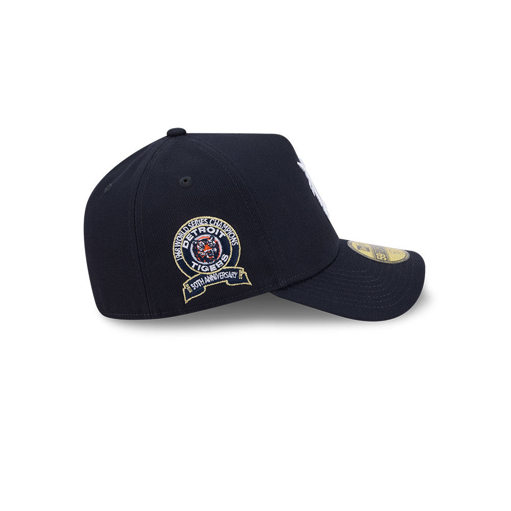 Navy New Era 59FORTY A-Frame fitted baseball cap med Detroit Tigers logo og team side design.