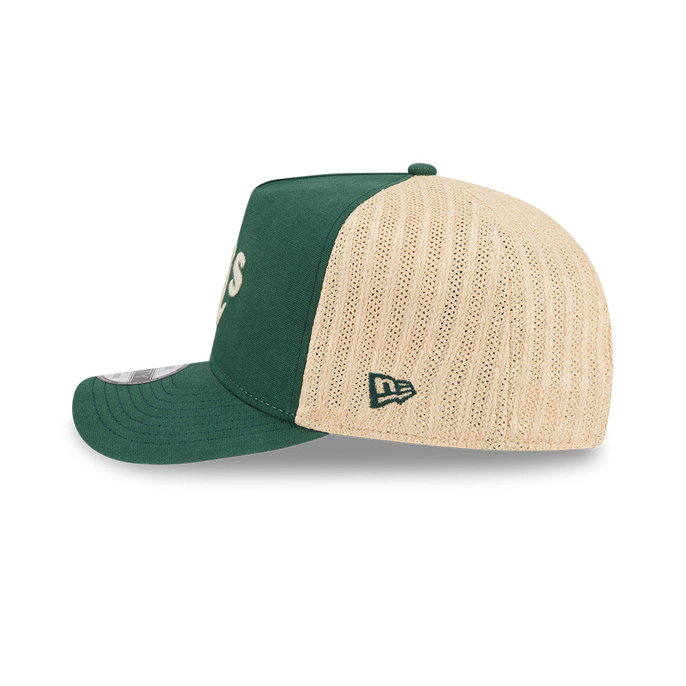 New Era Oakland Athletics 9FIFTY A-Frame cap i gråt, slidt design og justerbar rem foran