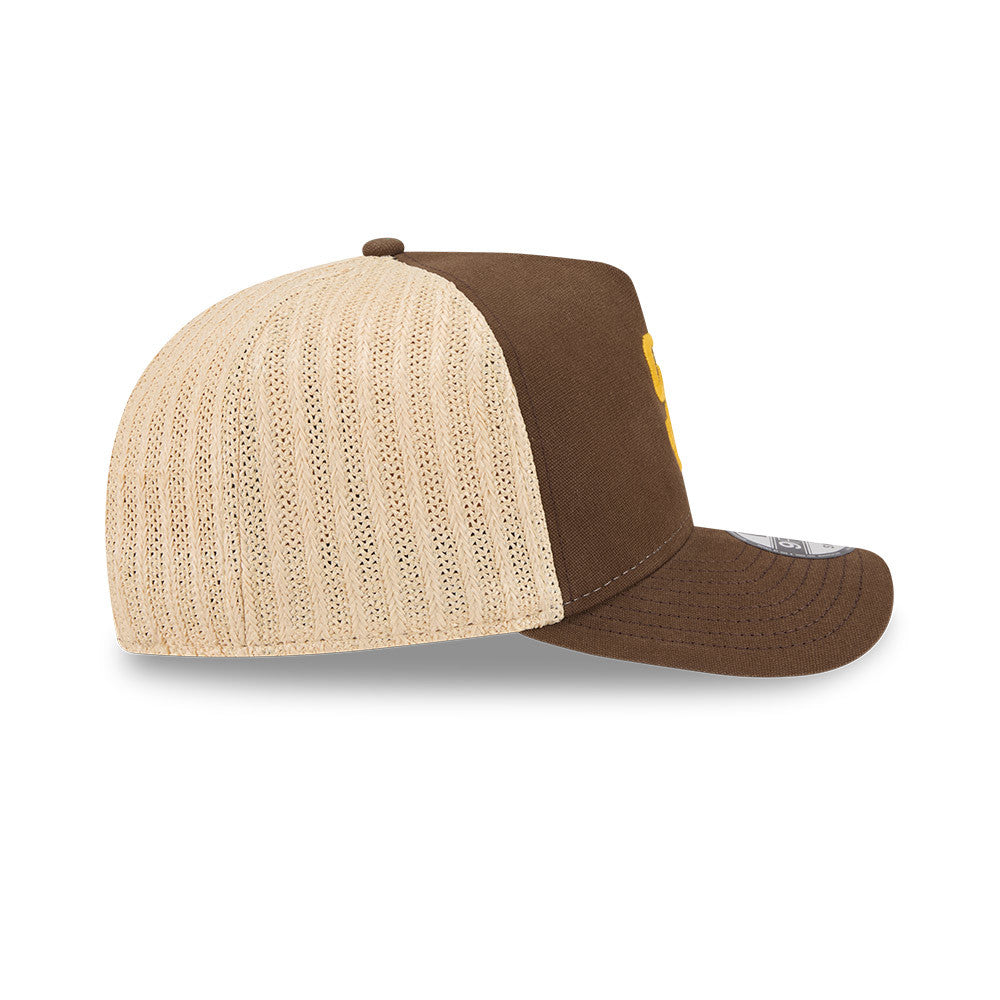 New Era San Diego Padres 9FIFTY A-Frame grånet cap med flat visir og justerbar rem foran