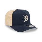 New Era Detroit Tigers 9FIFTY A-Frame cap i grænet materiale med flat bøjet skygge, sort med Detroit Tigers logo foran