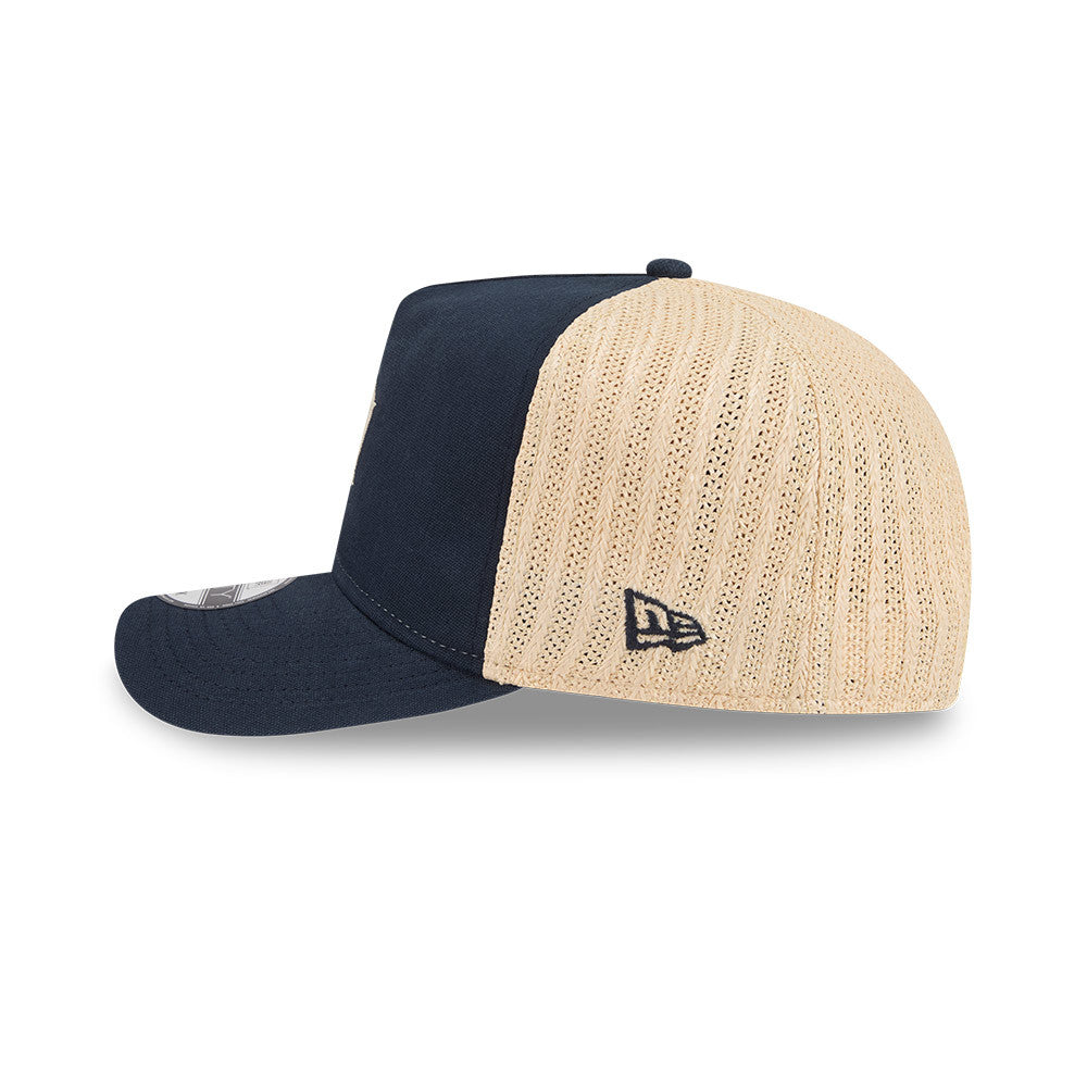 Sort New Era Detroit Tigers 9FIFTY A-Frame cap med grenet stof og justerbar rem, vises i billedet.