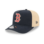 New Era Boston Red Sox 9FIFTY A-Frame grånet cap med logo, justerbar snapback, sportstil.